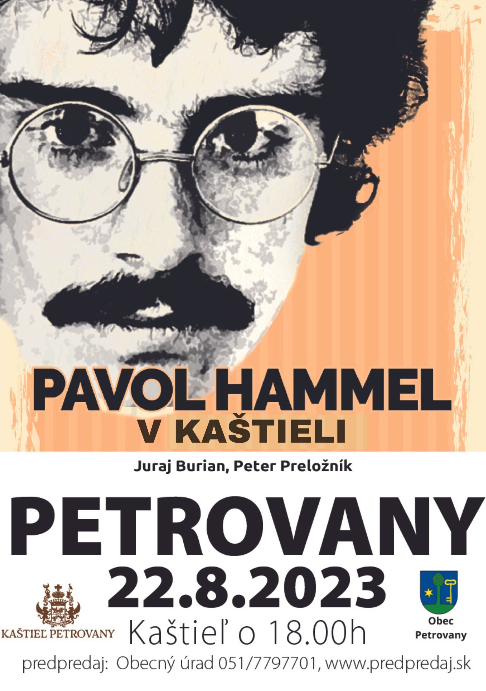 Plagát pre koncert interpreta Pavol Hammel
